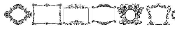 Vintage Frames font preview